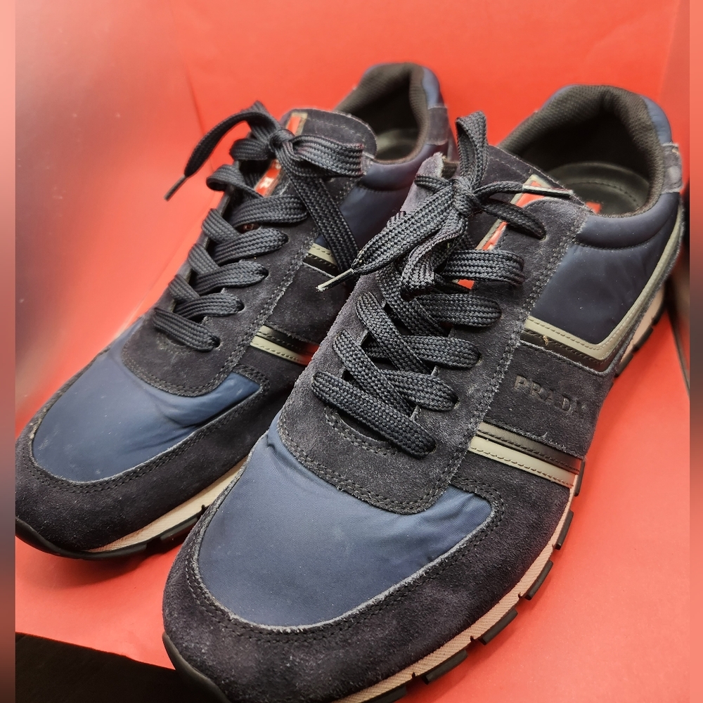 Suede Prada men's sneakers - Picture 2 of 8